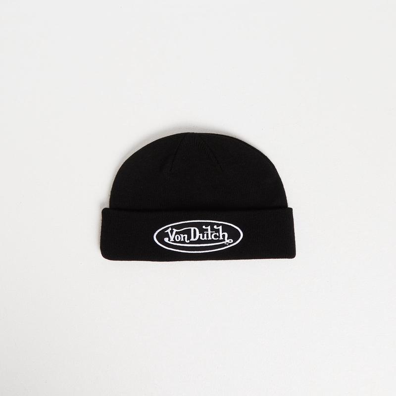 Beanie With Oval Logo Embroidery Patch