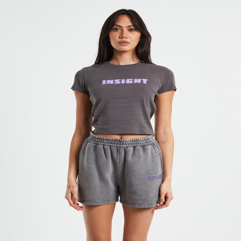 Dazed & confused Longline Tee in Charcoal