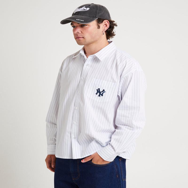 New York Yankees Pinstripe Button Up Shirt