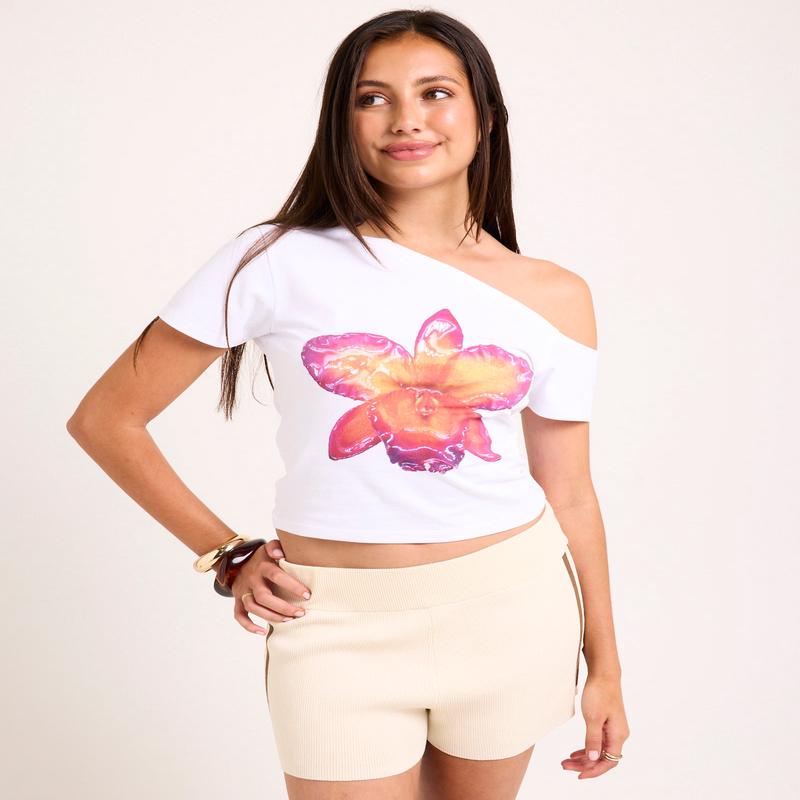 Orchid Slashed Tee