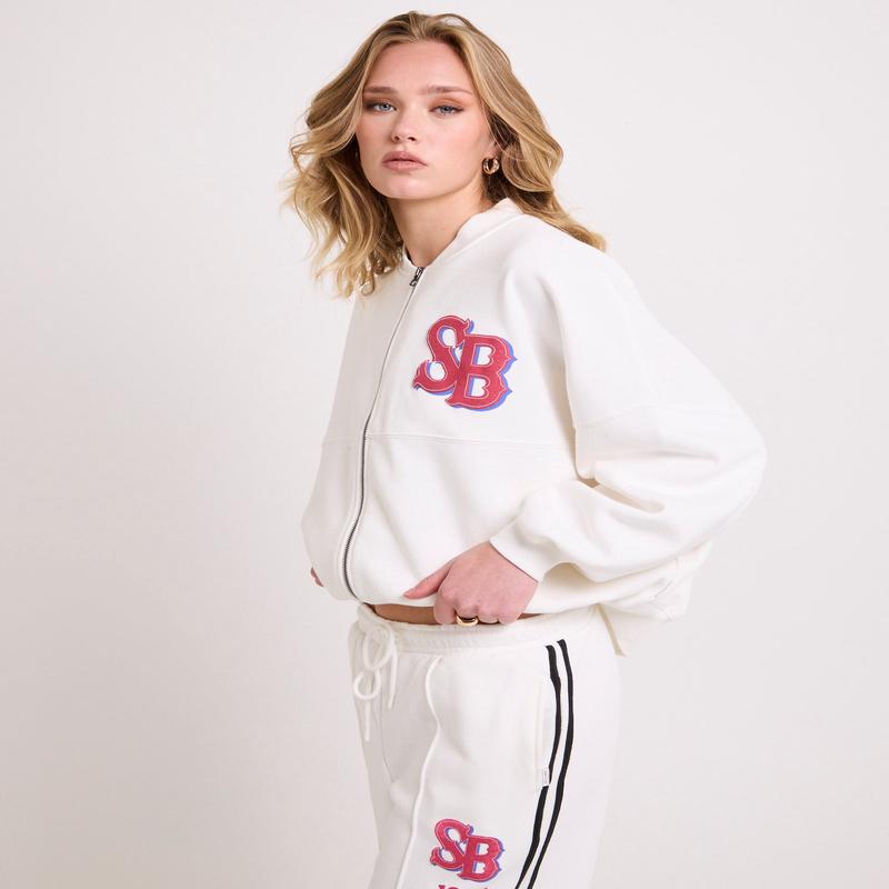 Subtitled Emblem Bomber Jacket