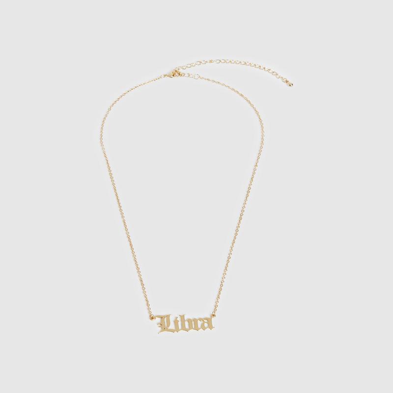 14k  Libra Star Sign Necklace