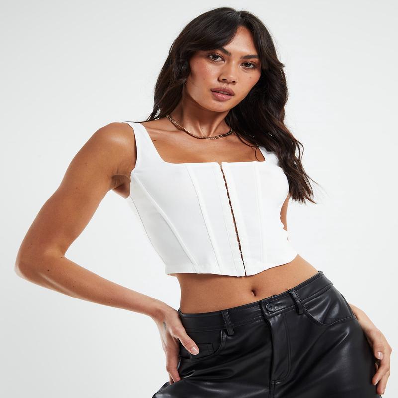 Kiki Stretch Sat Corset Top