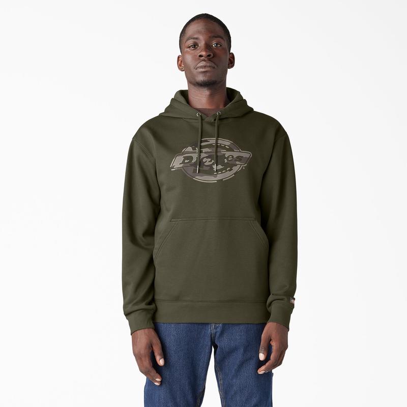 Water Repellent Camo Logo Hoodie