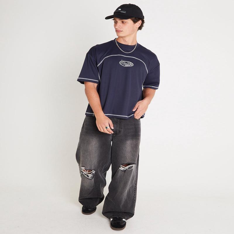 Contrast Sport Crop T-Shirt