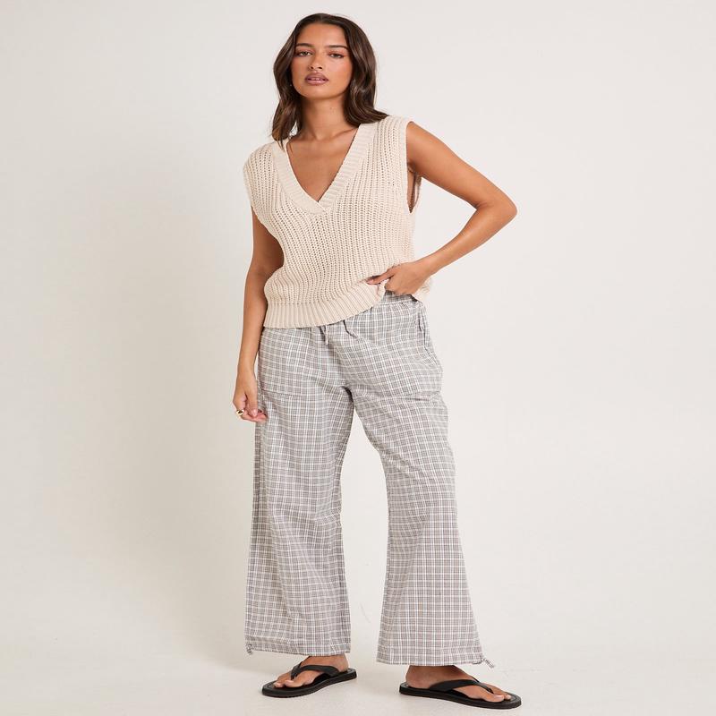 Drew Seersucker Wide Leg Pants