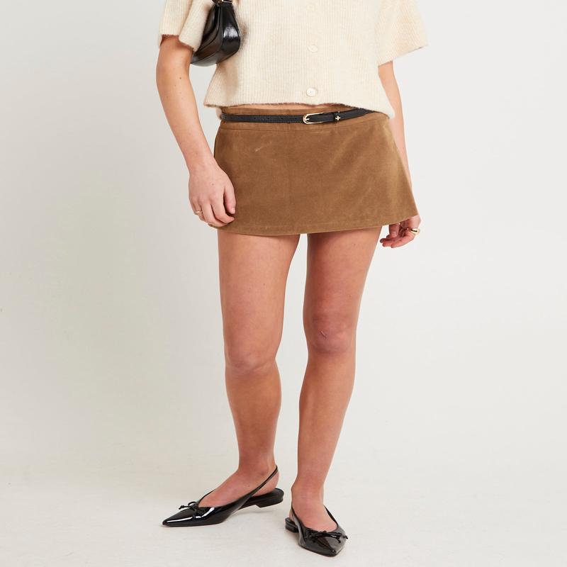 Suki Suede Mini Skirt