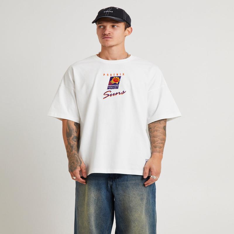 Trio Logo Suns Oversized T-Shirt in Vintage White