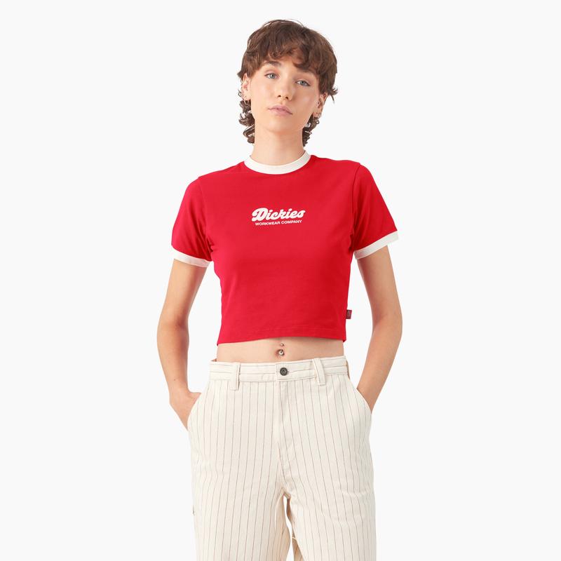 Womens Lewistown Cropped Ringer T-Shirt