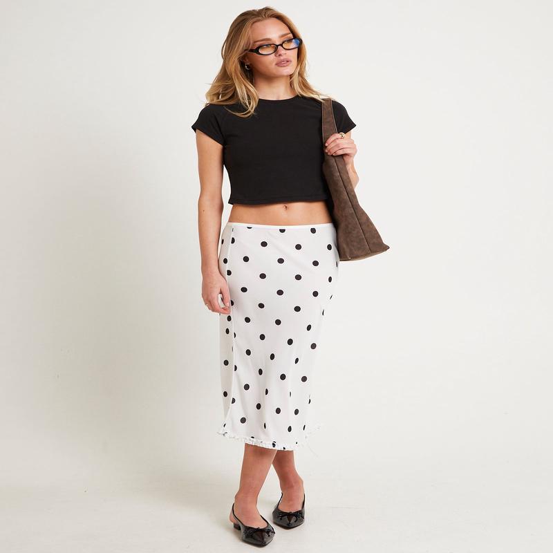 Bijou Polka Midi Skirt