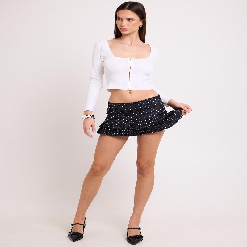 Double Ruffle Mini Skort