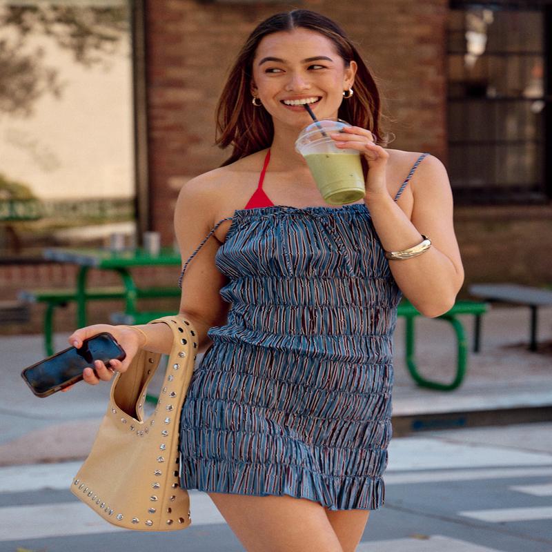 Hazel Shirred Mini Dress