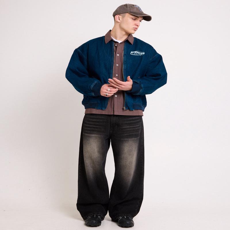 Raven Denim Bomber Jacket