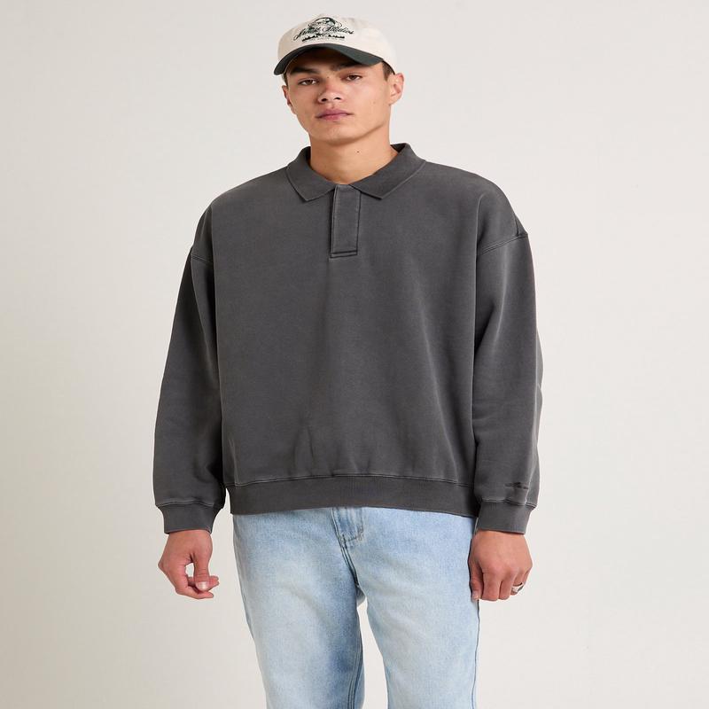 Script Fleece Polo Shirt