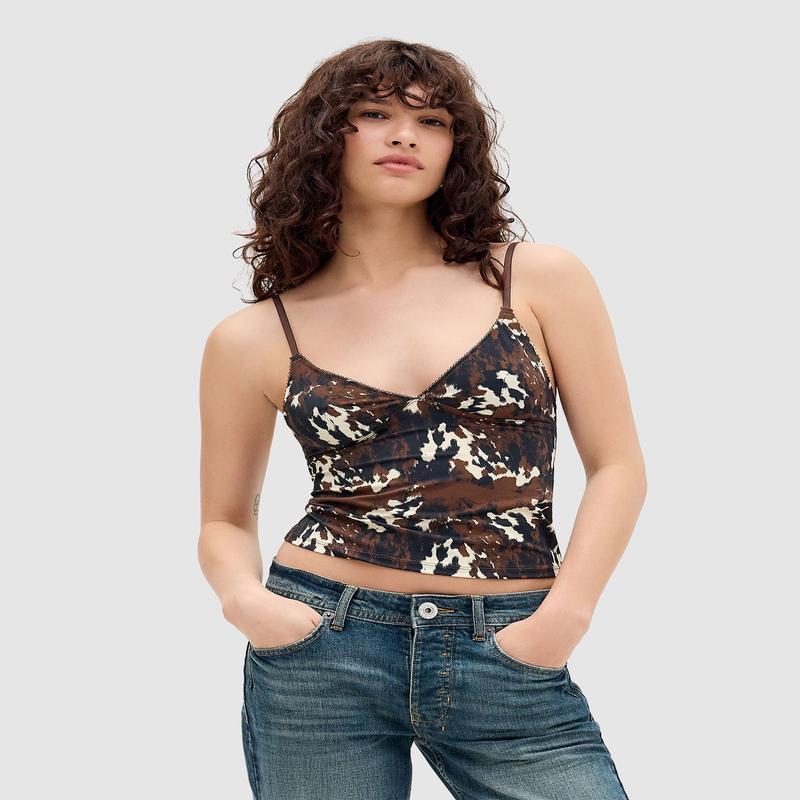 BDG Je T'aime Cow Print Cami