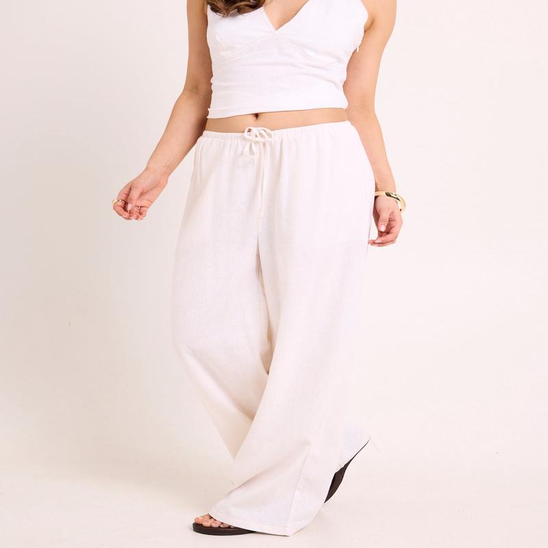 Hideaway Linen Wide Leg Pants