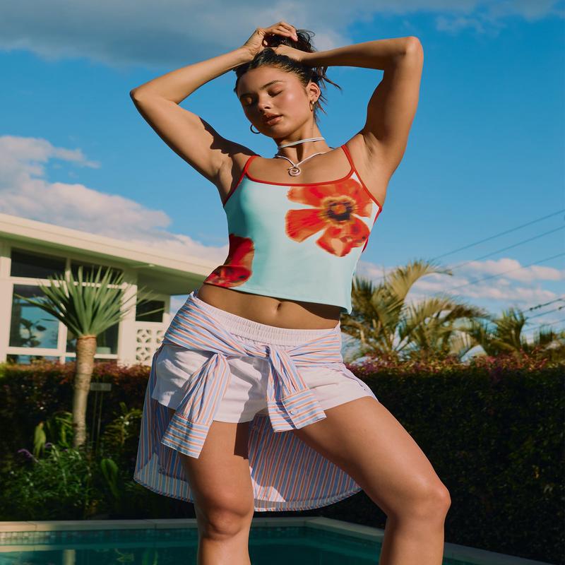 Poppy Flower Tank Top