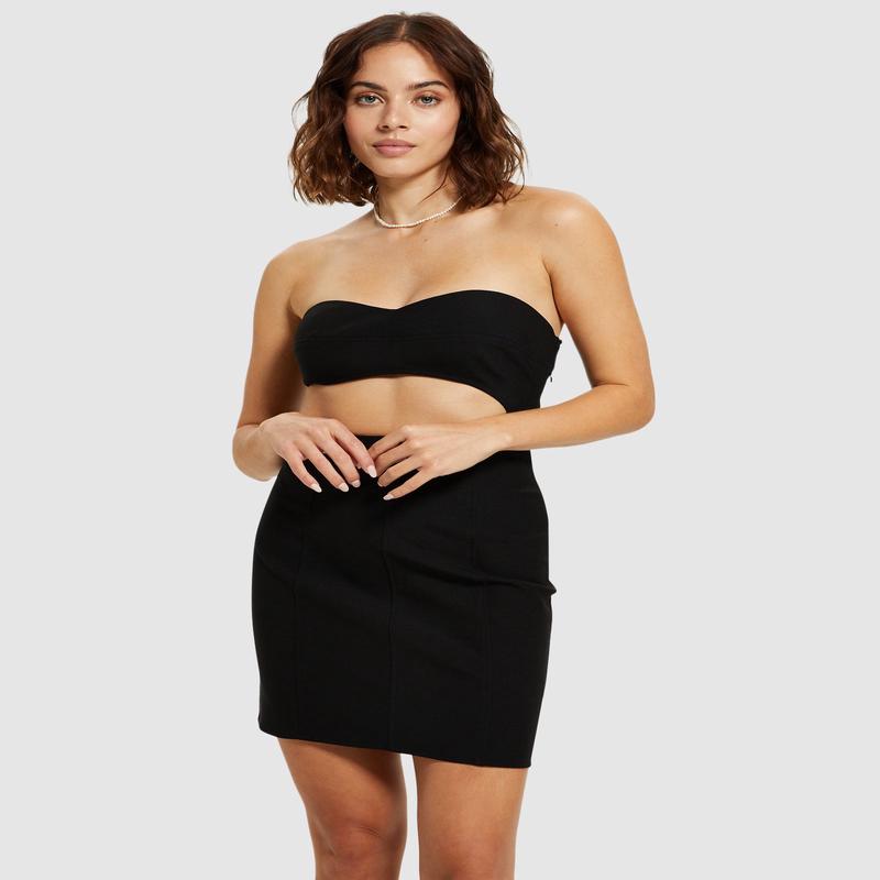 Lydia Corset Mini Dress Black