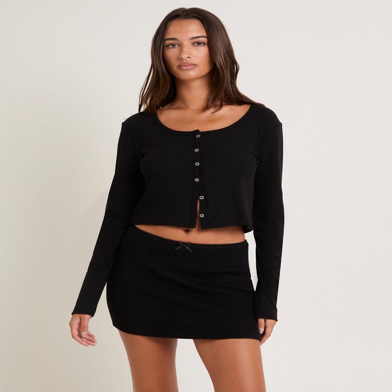 Soft Knit Rib Cardigan