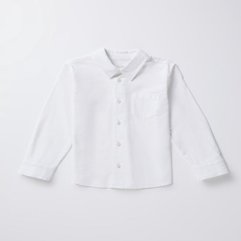 Boys Grover Long Sleeve Shirt in White