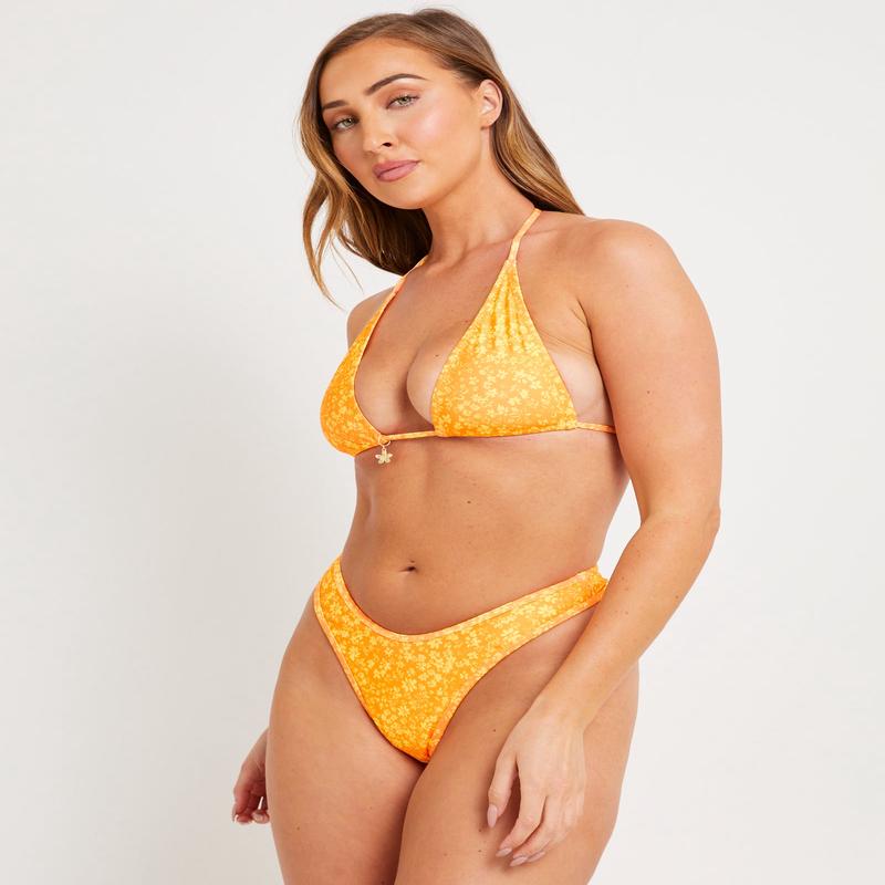 High Leg Thong Bikini Bottom