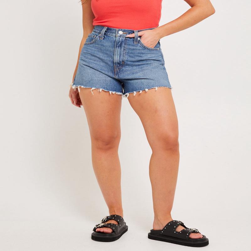 High-Waisted Mom Denim Shorts