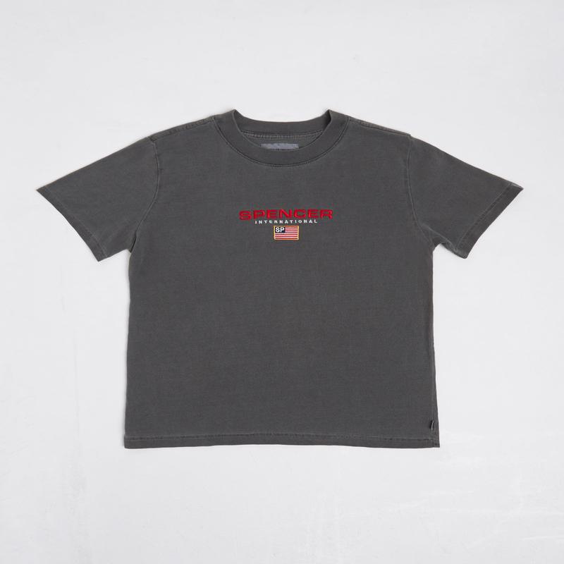 Teen Boys International Short Sleeve T-Shirt in Black