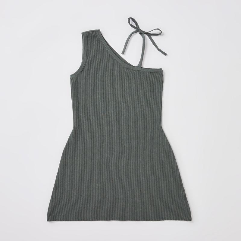 Teen Girls One Shoulder Dress in Green