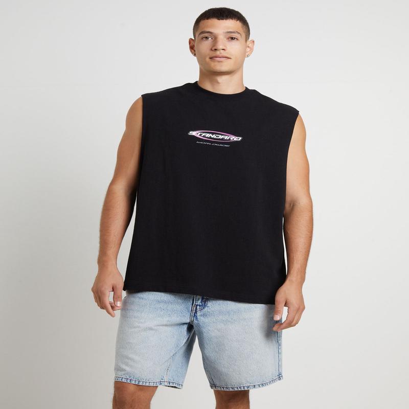 Blade Muscle Tee in Black
