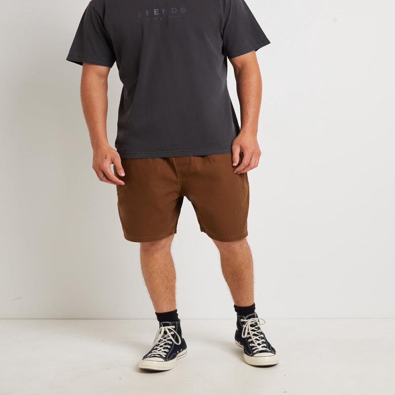 Collage Recycled 18" Swim Shorts in Brown