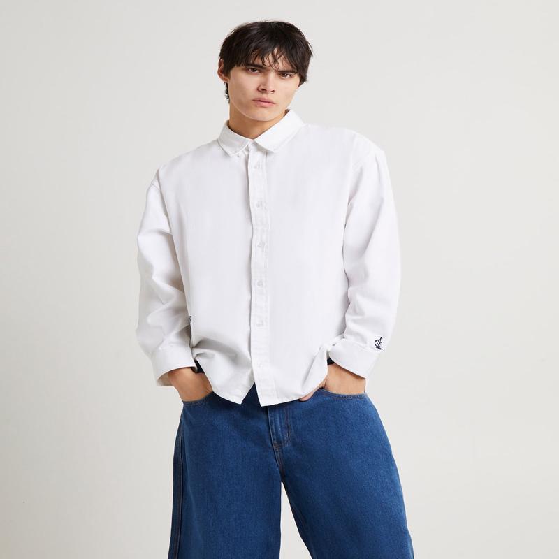 Loxana Heavyweight Long Sleeve Shirt White