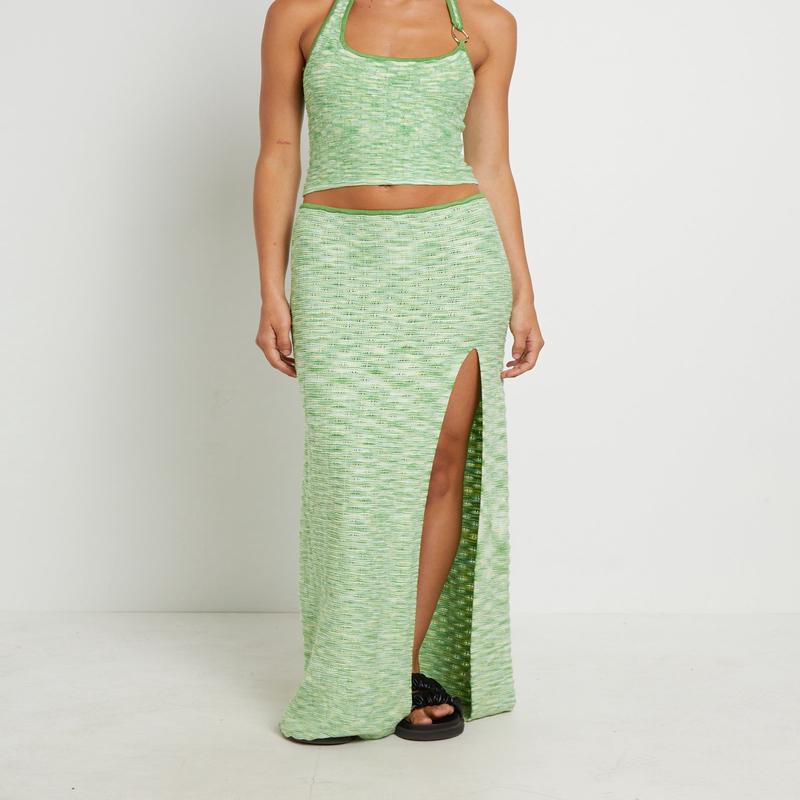 Ombre Knit Maxi Skirt