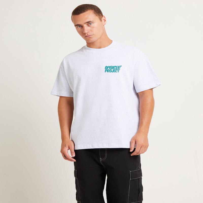 Puffy Short Sleeve T-Shirt in Frost Marle