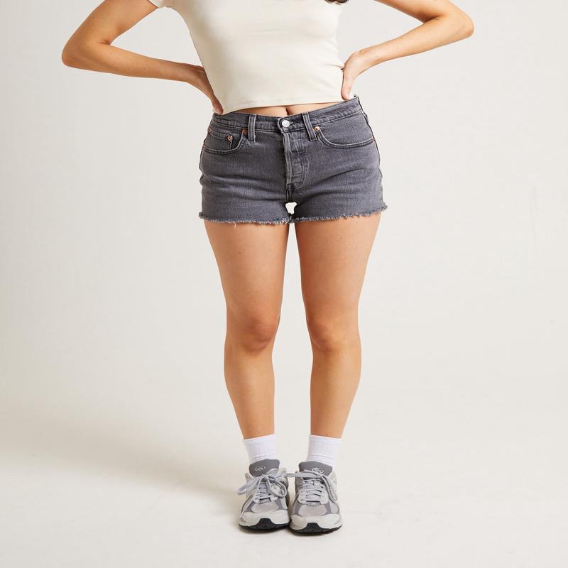 501 Original Denim Mesa Cavi Rise Shorts in Black