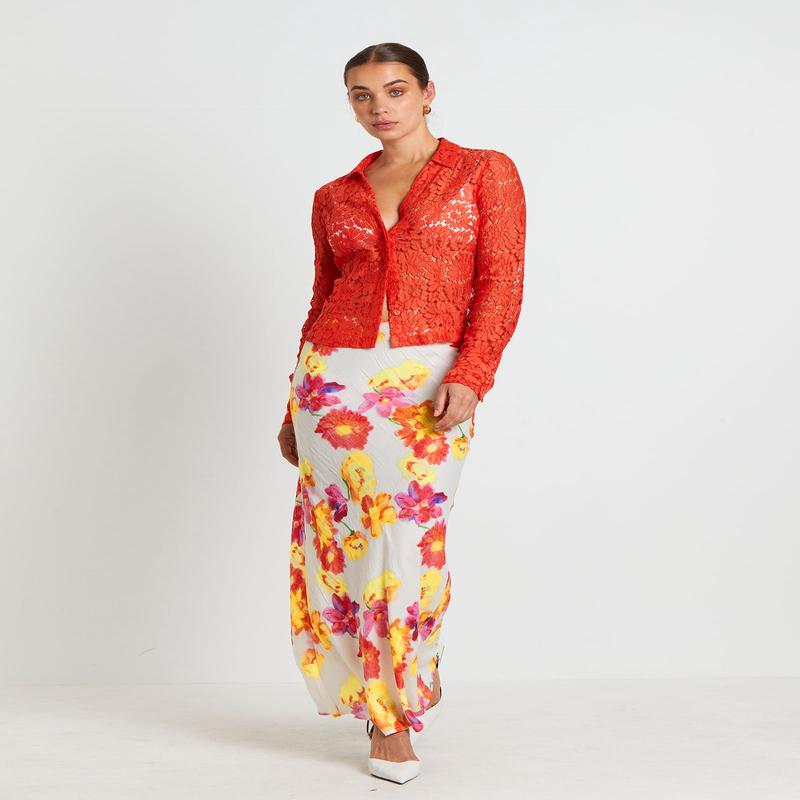 Pip Sheer Lace Long Sleeve Shirt