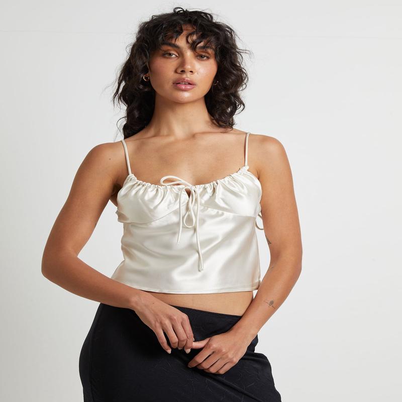 Ruby Romantic Slip Top in Ivory