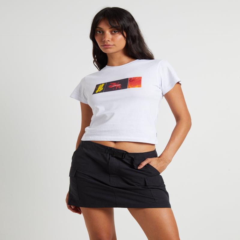 Bloom Recycled Baby Tee in White