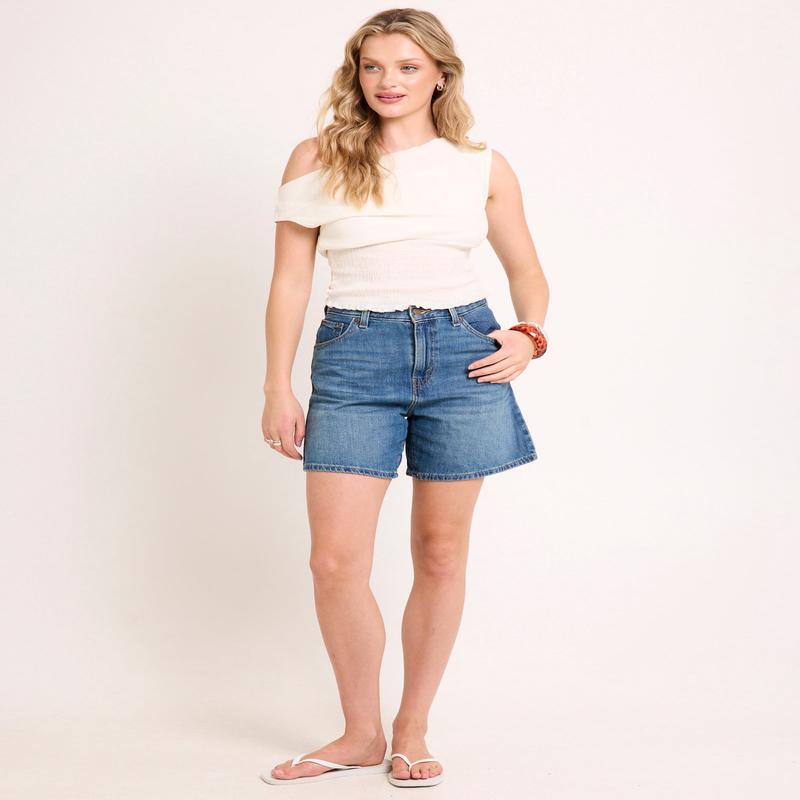 High Baggy Denim Shorts