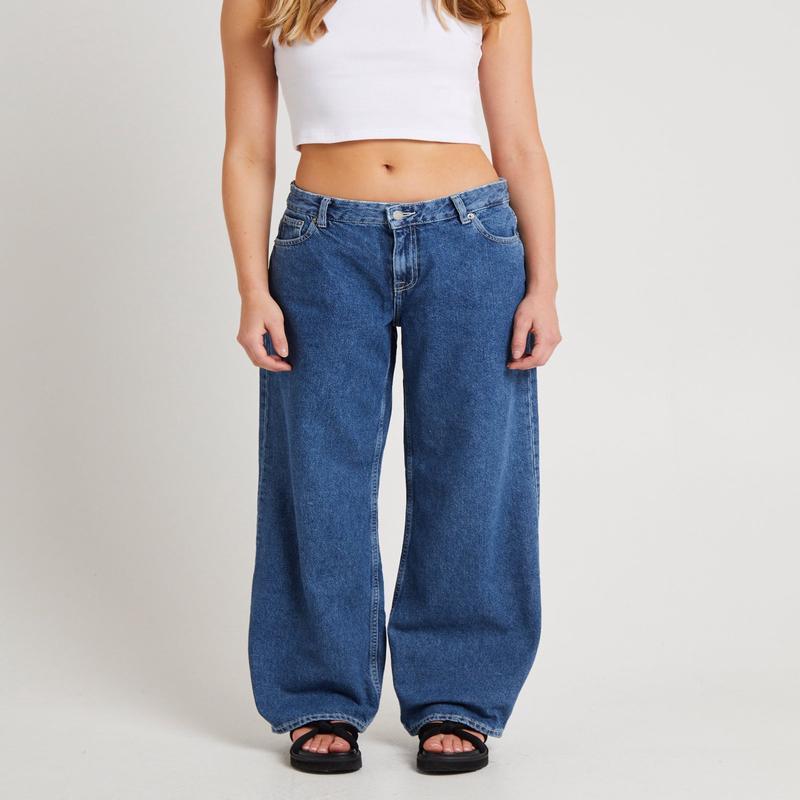 Hill Low Denim Jeans Pebble Mid Stone