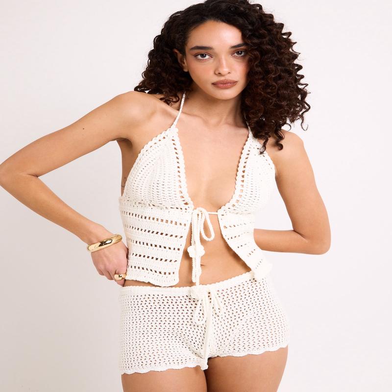 Matilda Crochet Halter Top