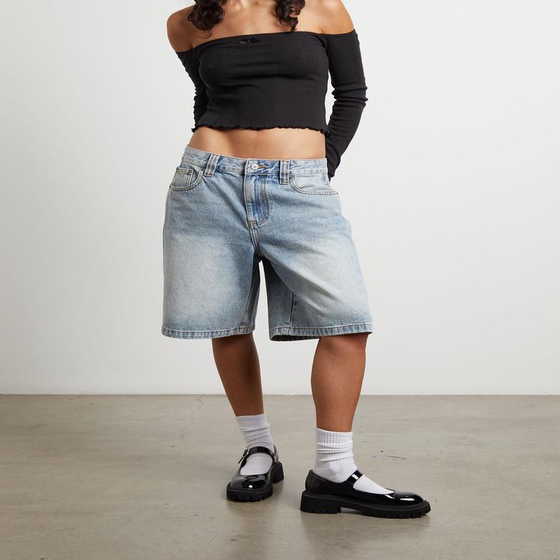 Palmer Relaxed Denim Jorts in Vintage Tint