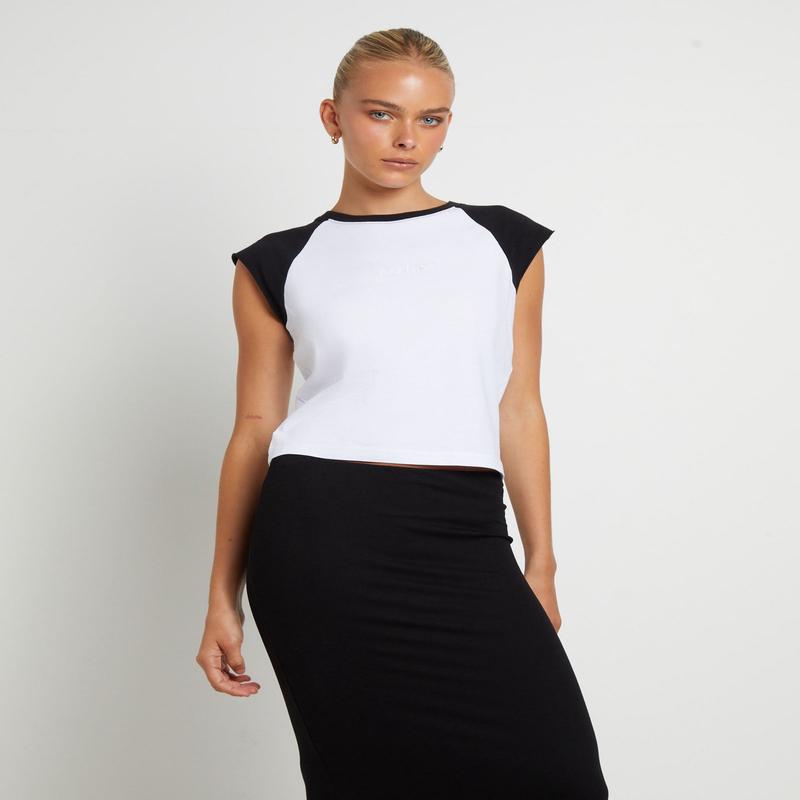 Ryan Recycled Raglan Tank in Black