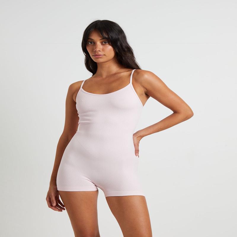 Strappy Unitard in Ballet Pink