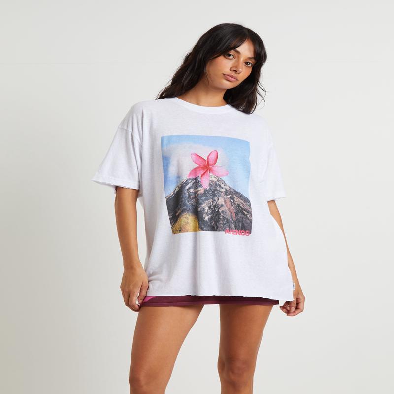 Under Pressure Hemp Oversized T-Shirt in White