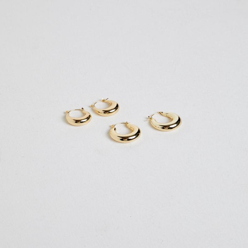 14K Gold Classic Core Hoop Pack