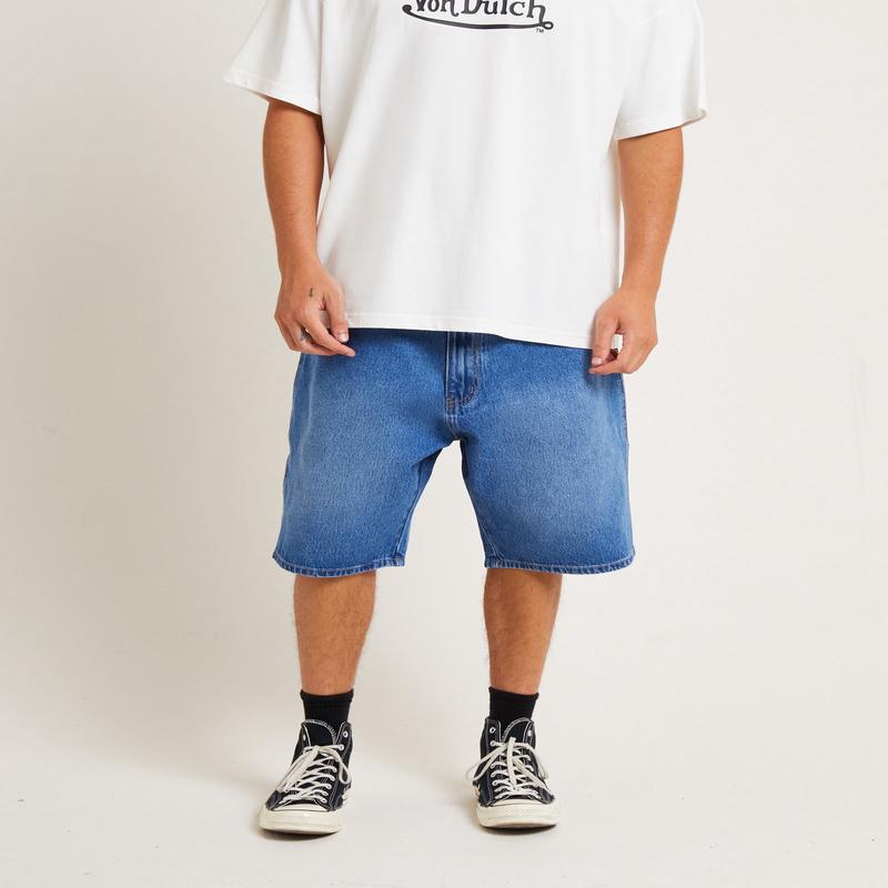 Mens Denim Jorts in Blue