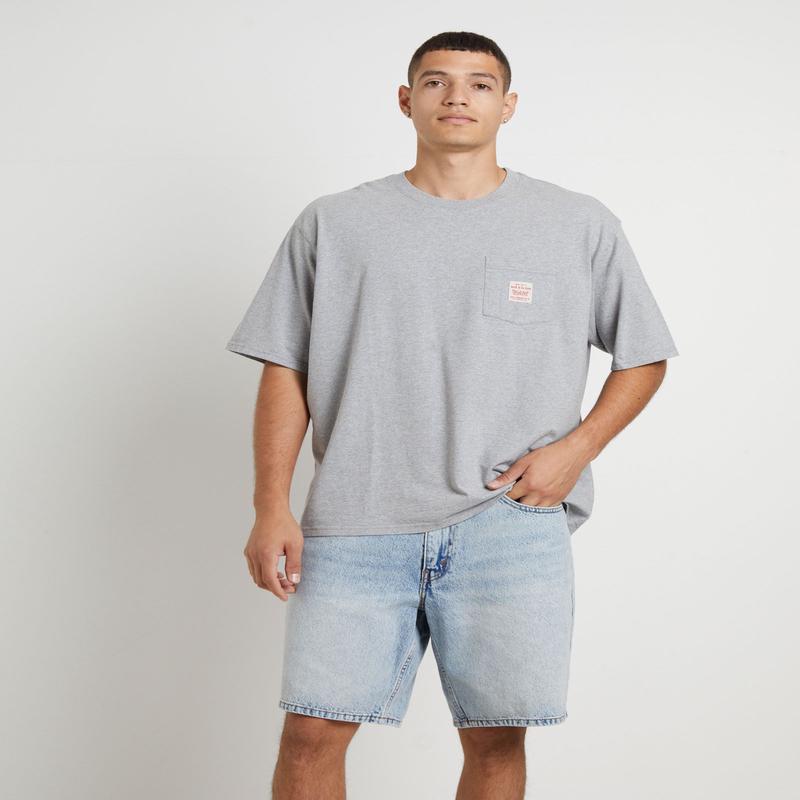 Short Sleeve Workwear T-Shirt in Mid Tone Heather Grey