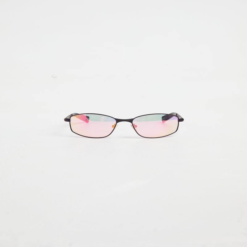 Star Beam Sunglasses in Matte Black/Pink Mirror