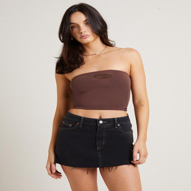 Yardage Bandeau Top in Brown