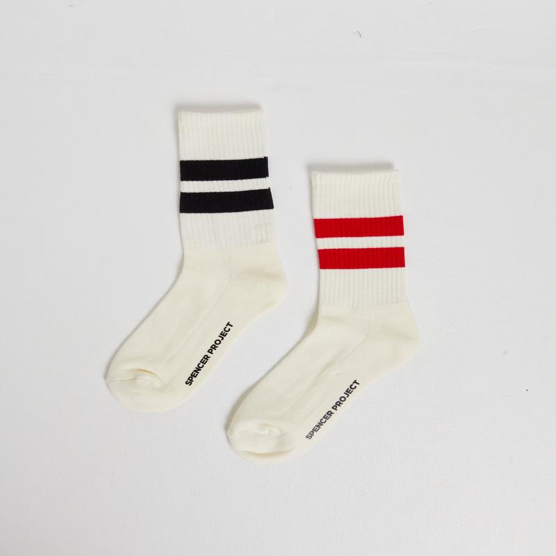 2 Pack Stripe Crew Socks